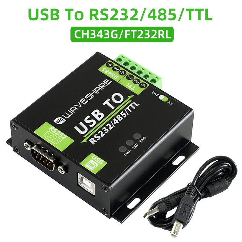 PACKBOX USB To RS232/485/TTL Interface Converter Industrial Isolated With Original FT232RL / CH343G TVS For Windows 10/8/7/XP
