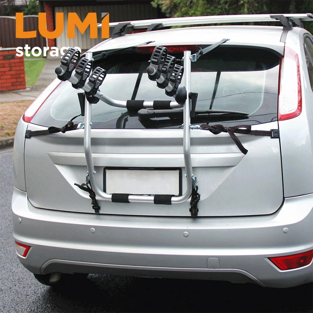 CBR-603 Car Trunk Bike Rack Strap on Hitch Bicycle Rack for 3 Bikes Mount Platform for Car Truck SUV Minivans