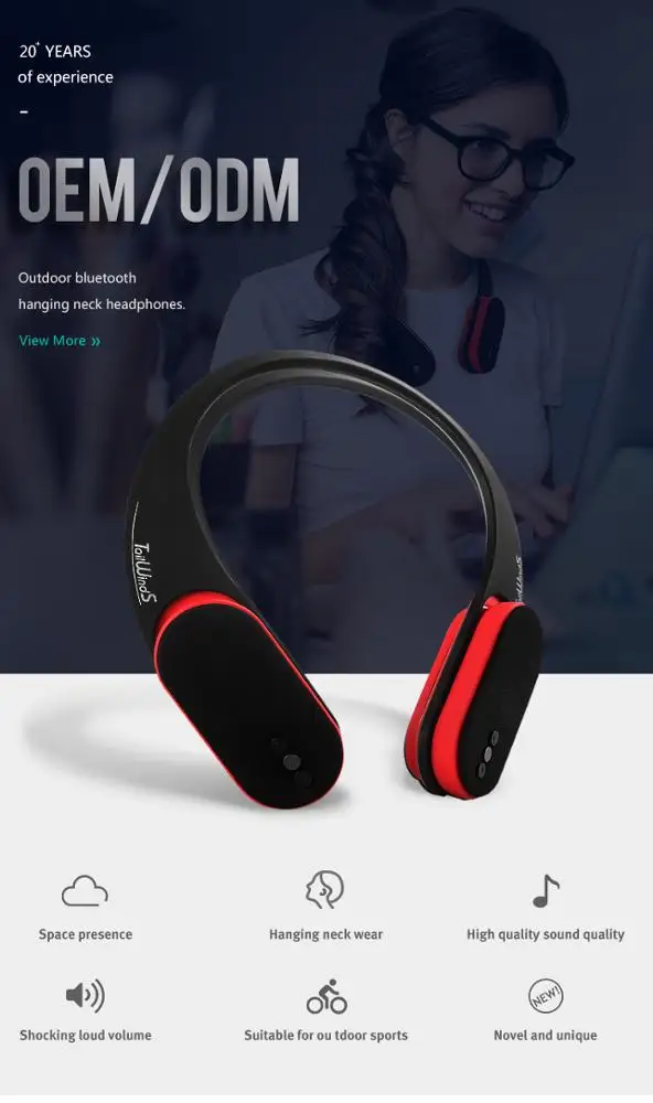 IPX-4 splash proof TWS wireless speakers for outdoor