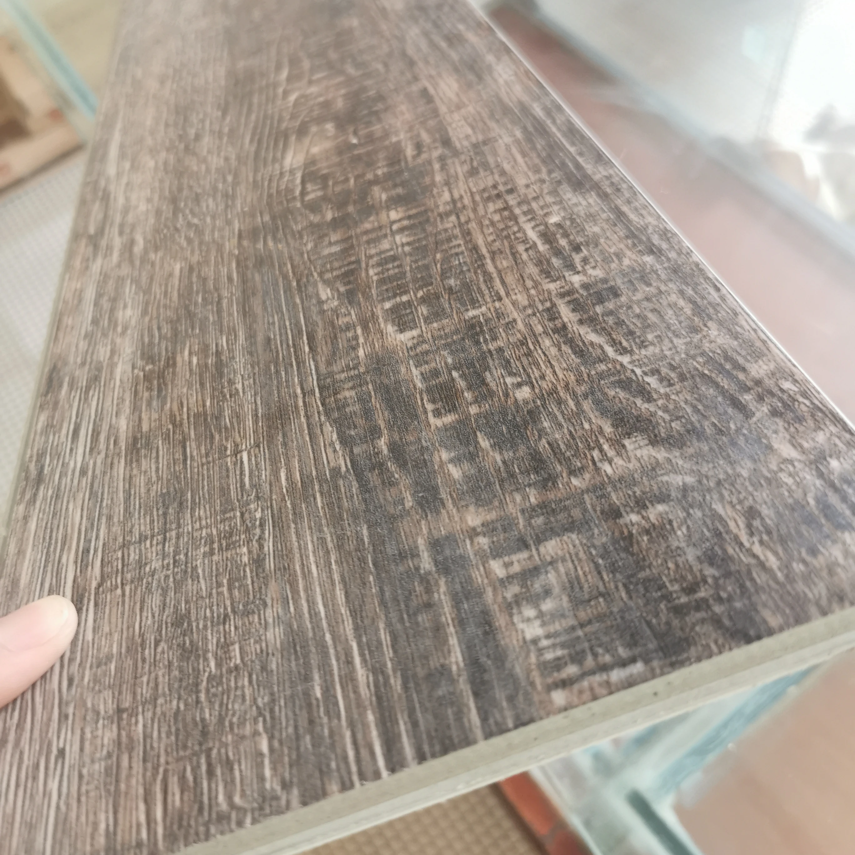 
New Design Waterproof Plastic Glue Back LVT Flooring Custom Size Thickness 