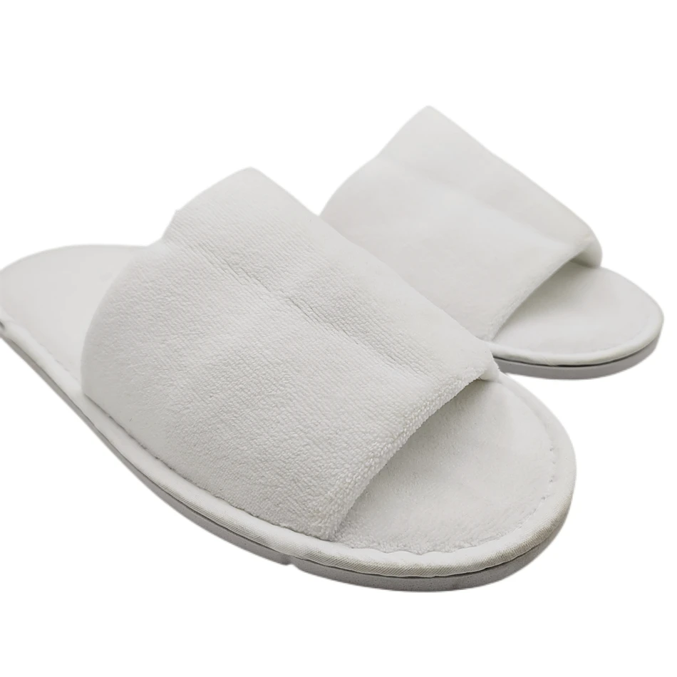 Factory sale high quality open toe style disposable unisex hotel spa slippers