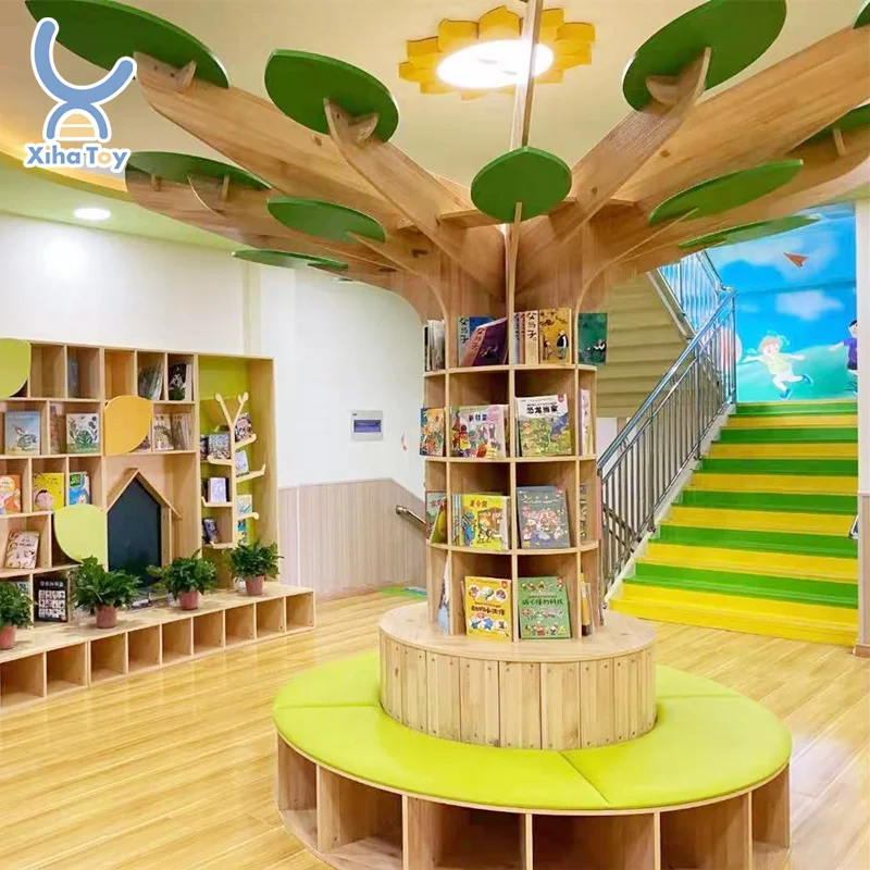 Книжная полка XIHA с деревянным рисунком