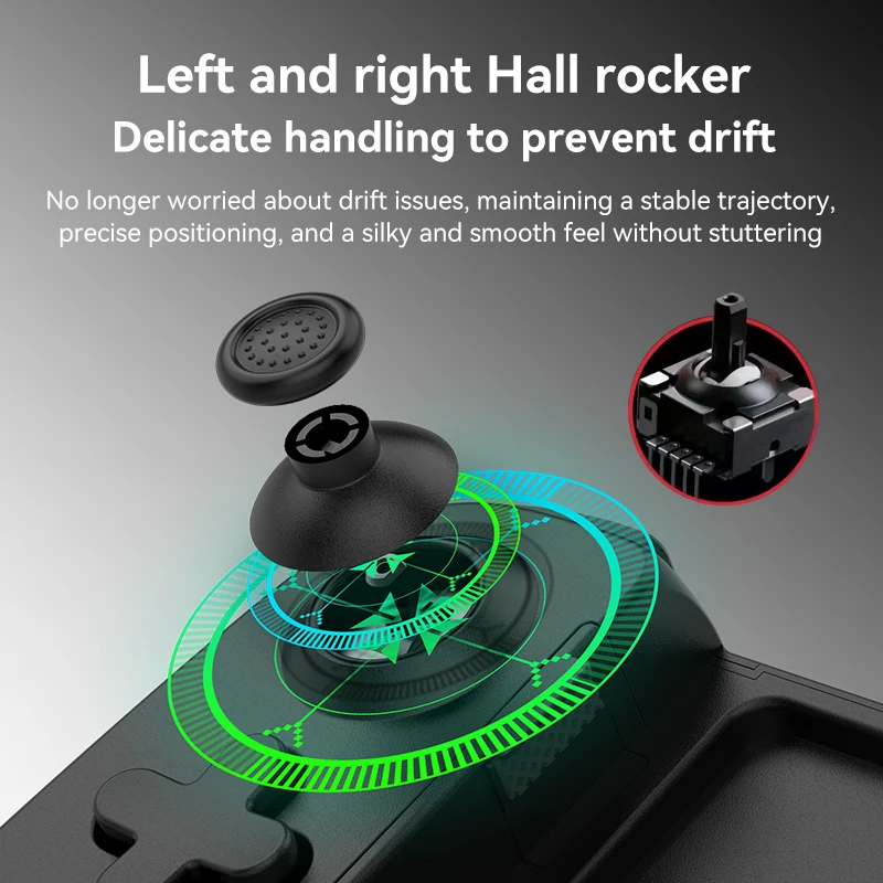 RALAN Newest Mobile Game Controllers D6 Stretchable Wireless Phone Handle Joypad BT Gamepad