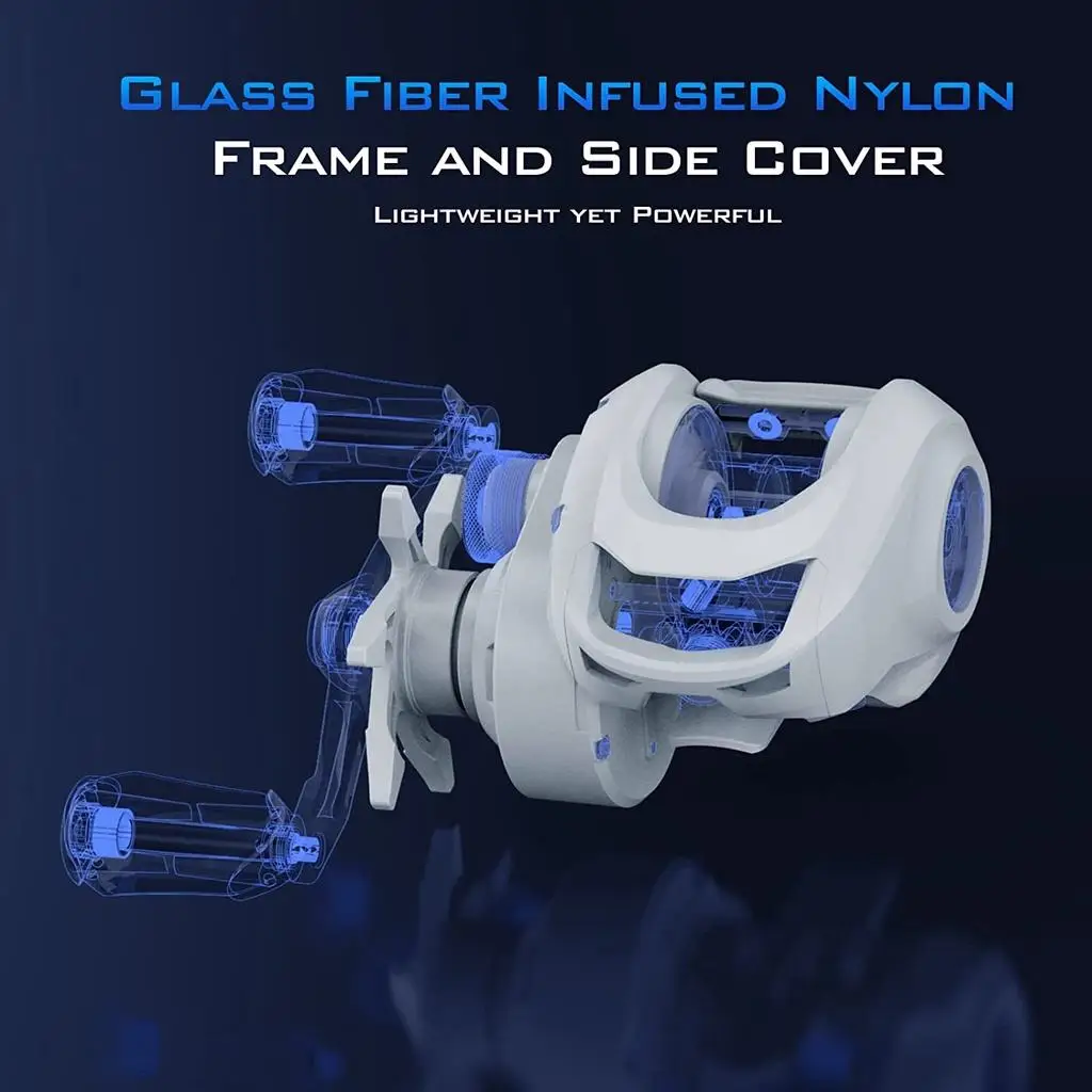 KEKAXI Centron Lite Baitcasting Reel 5+1 Anti-Reverse Ball Bearings 7.1:1 Gear Ratio Fishing Reel