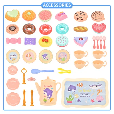 HN playing house toys Christmas gifts for kids 40pcs girls toys Desserts Toys For kids pretend play tea set