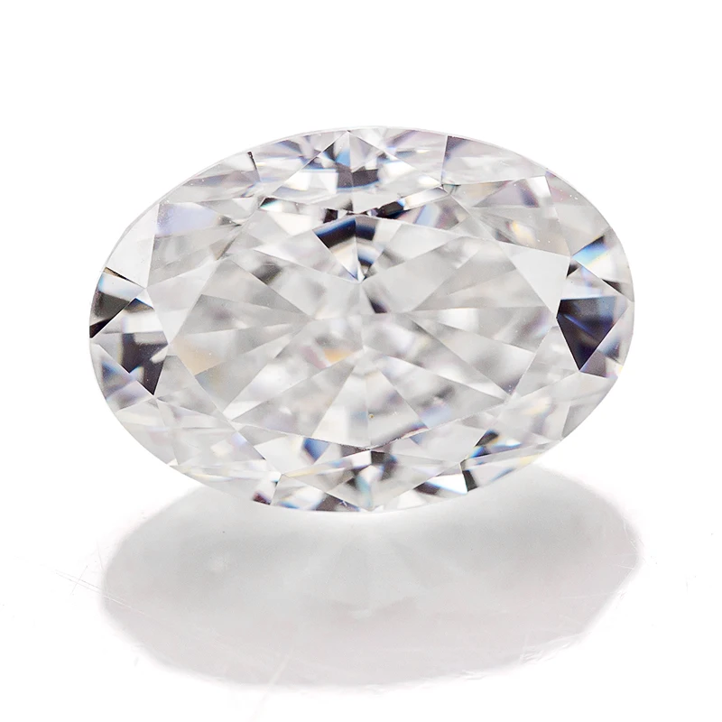 Reddit Popular Crushed Ice Hybrid Oval Moissanite Stone Factory Handmade D VVS1 Oval Moissanite Diamond Ring  GRA  Certificated