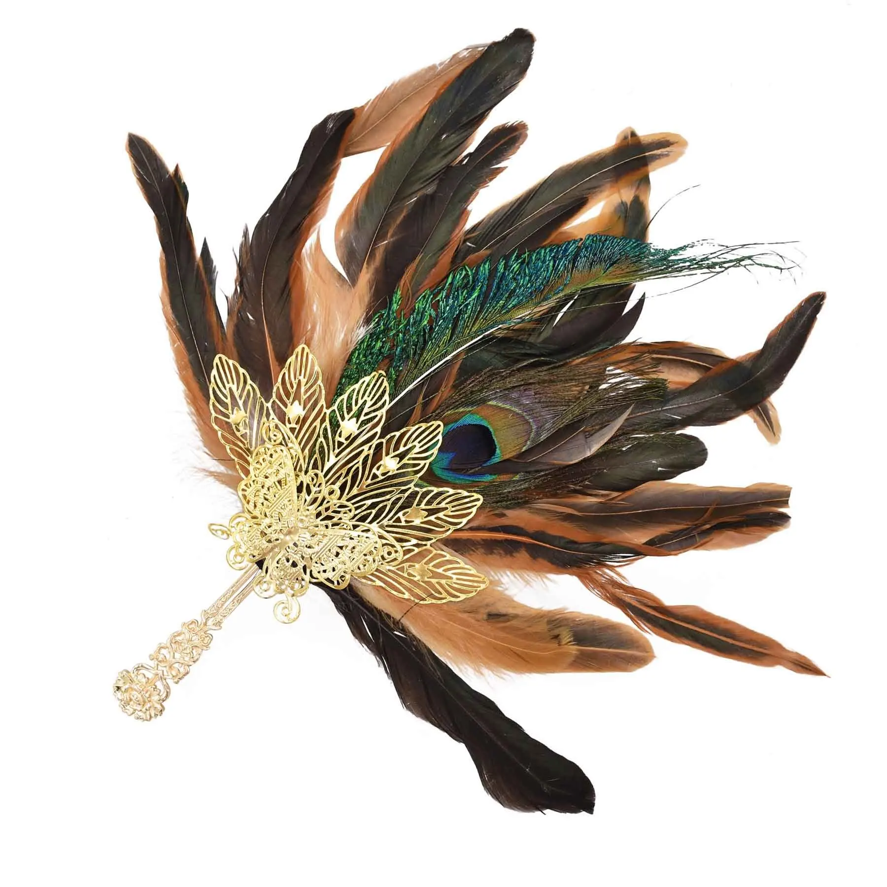 Cosplay Party Women Accessories Thai Ethnic Tourism Party Peacock Feather Handheld Fan