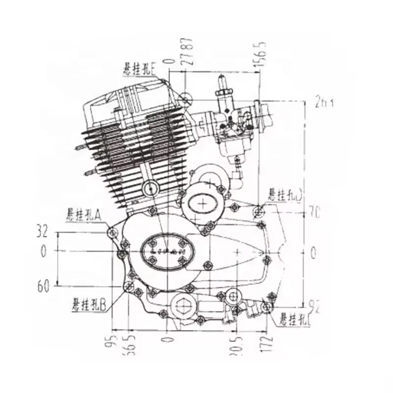EDR Lifan motorcycle engine assembly motorcycle engine 150cc
