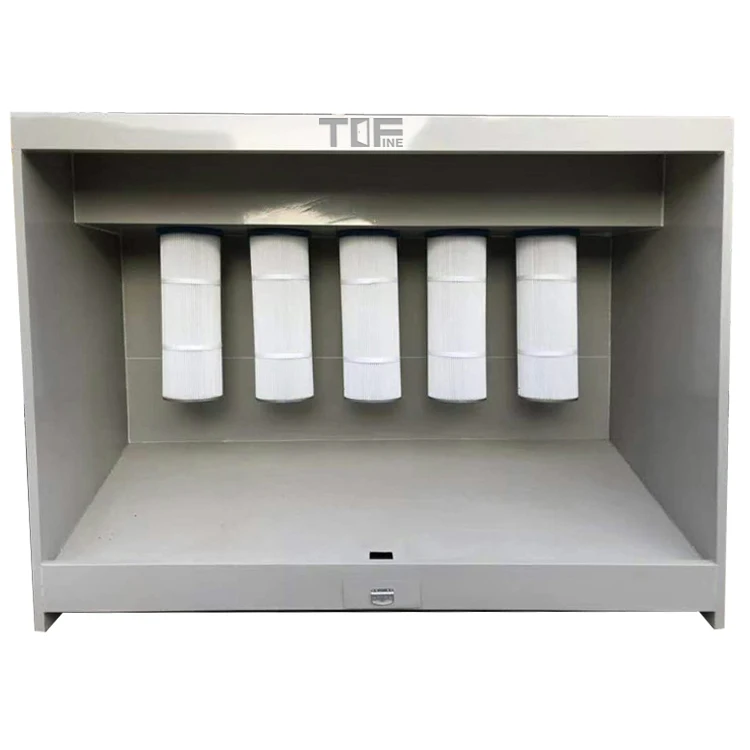 Manual electrostatic powder coating Booth with powder recycling function