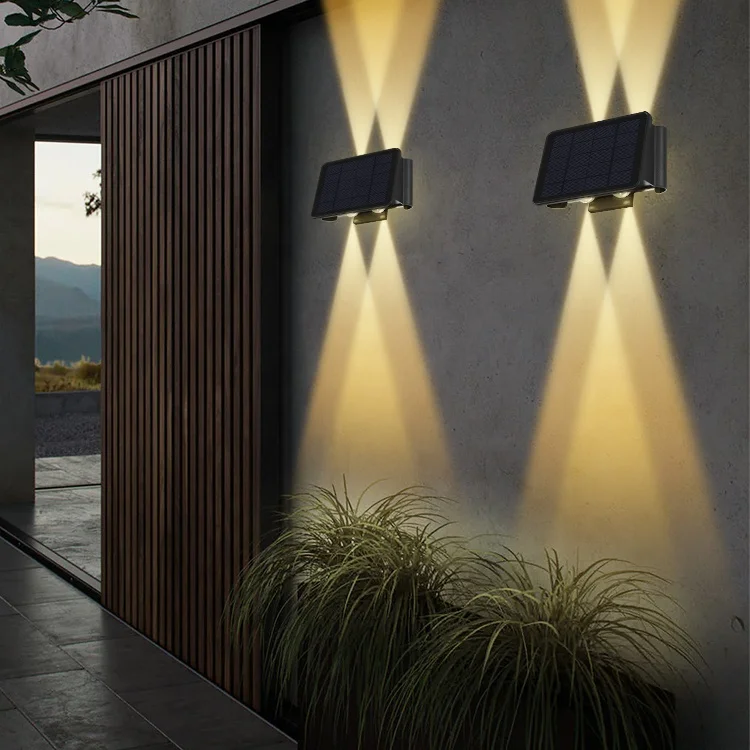 LED Solar Landscape Lamp Up and Down External Luminous Outdoor Waterproof Solar Wall Lights For Home