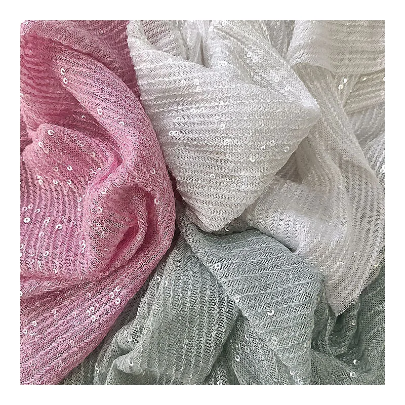 Beaded french lace fabric for wedding party textured sequined embroidery fabric draped fabric