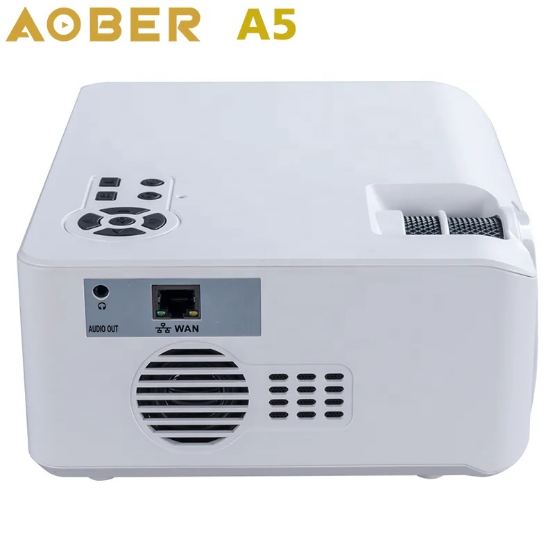 Mini HD LED LCD Projector 720p 3D 4K Video Factory OEM ODM AOBER A10 Android 9.0/11 Smart Wifi USB 200 Ansi Lumen