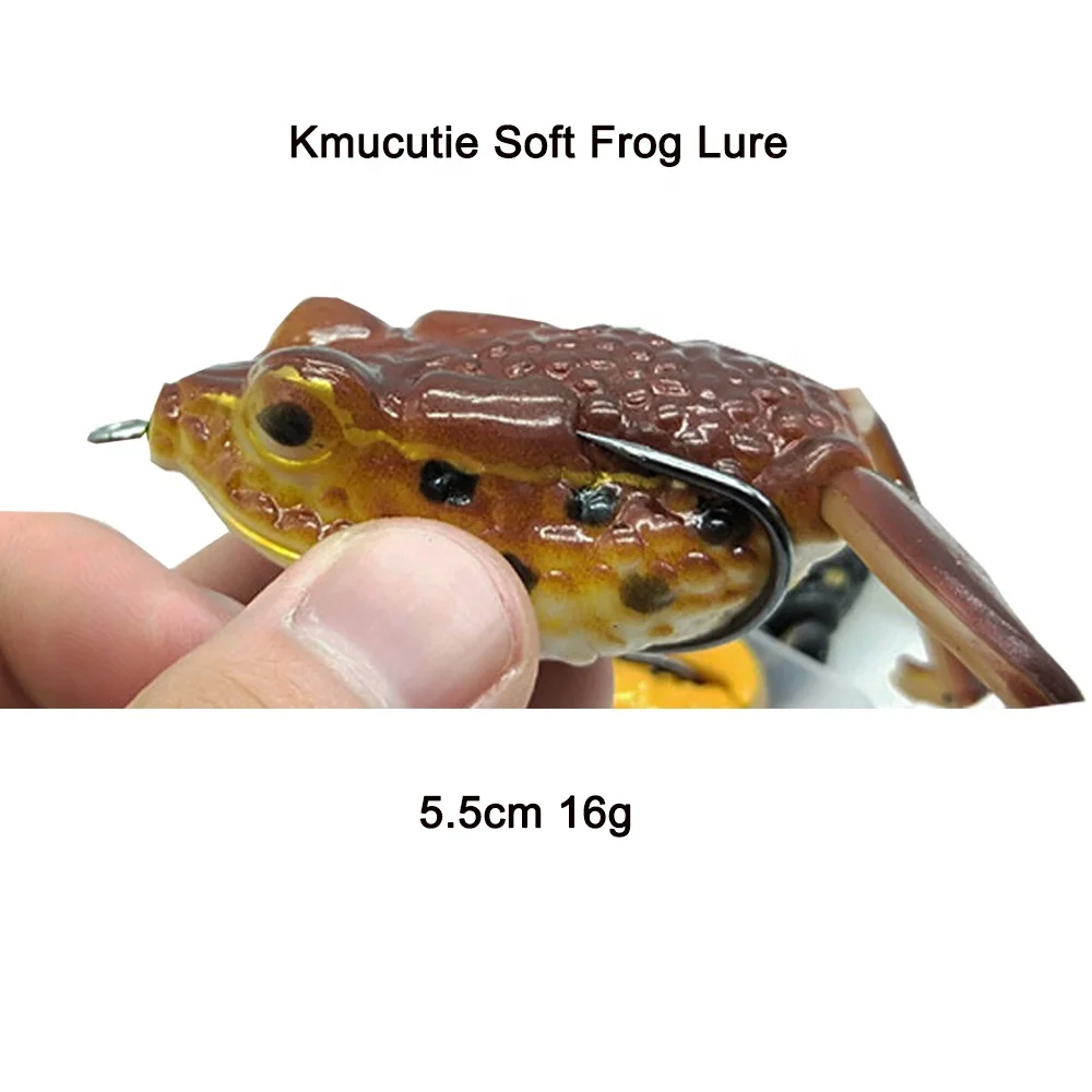 high quality 5.5cm/16g 5 colors Snakehead Fishing Artificial Insect Soft Lures Frog