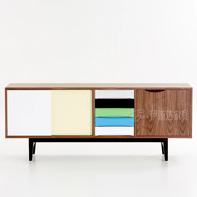 High Quality Nordic Style Kitchen Furniture Solid Wood Sideboard