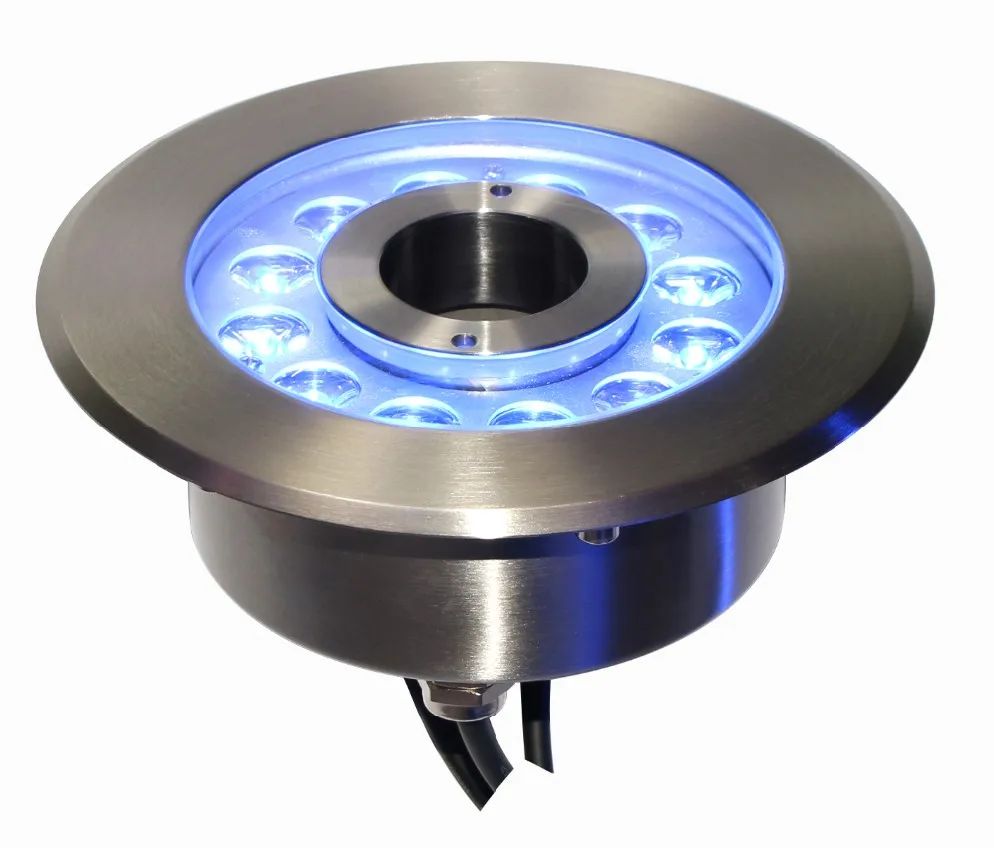dmx control stainless steel wireless motif led fountain ring light