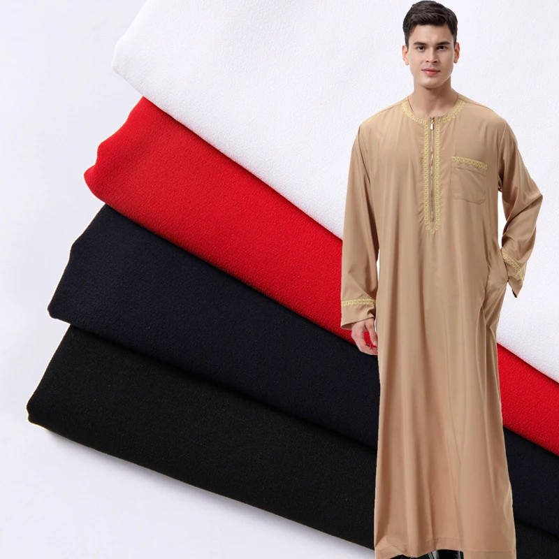 100% Professional Manufacturer Polyester Fabric Dubai Abaya Arabic Dress Fabric Microfiber Fabric Woven