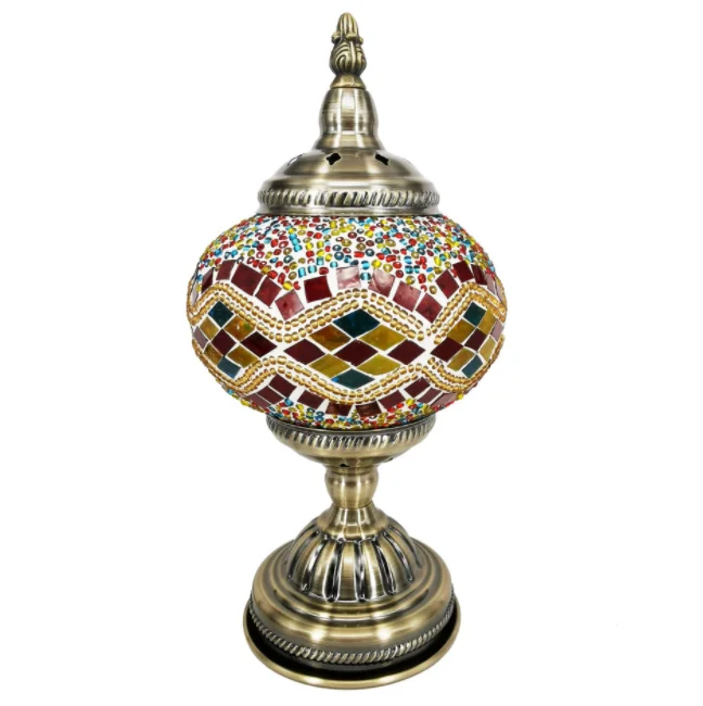 Vintage Handmade Turkish Lamps Mosaic Art Swan Lamp Decorative Glass Mosaic Moroccan Table Lamp