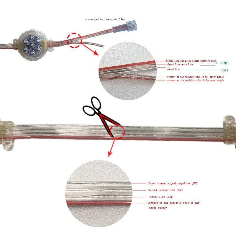 Project Led Dot Light Decoration 50mm smd5050 IP65 Waterproof Dc24v Point Pixel Light.jpg