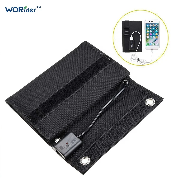 Waterproof Portable Foldable 21W Sunpower Solar Panel Charger with 2 USB Port for Hiking Camping Outdoor