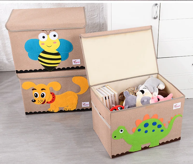 Custom design foldable  Eco-friendly fabric material toy large storage box