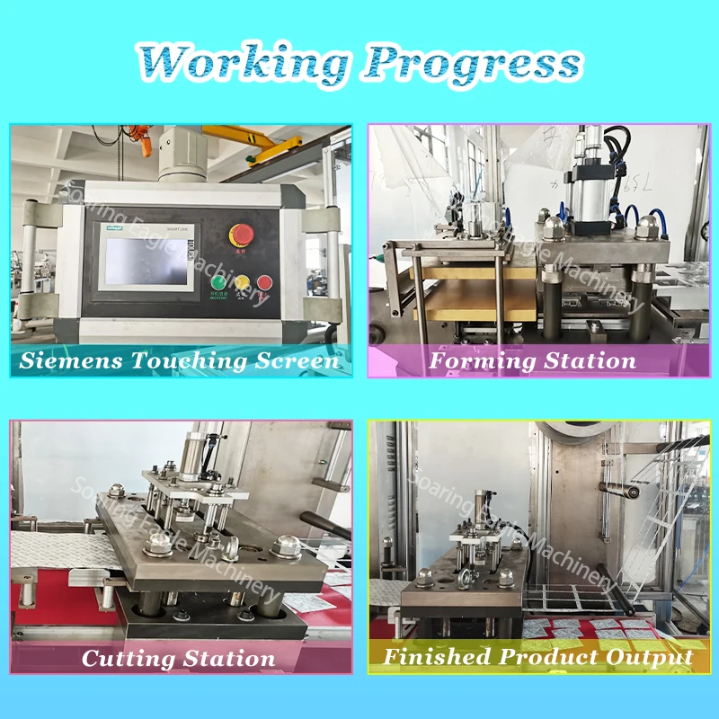 Automatic Turntable Blister Packing Machine PVC Blister Sealing Machine For fold over paper card for thermometer