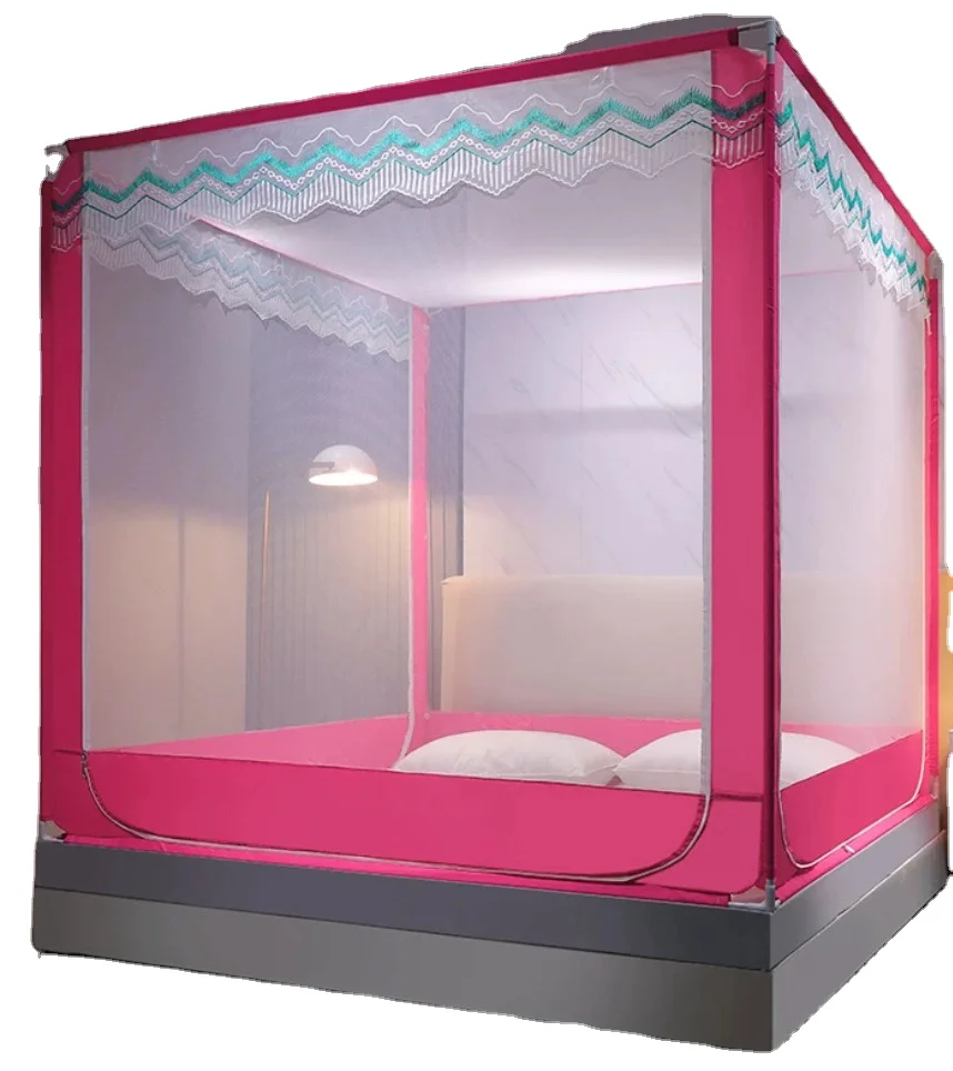 Wholesale Three Door Quadrate Mosquiteros Bed Honeycomb Densed Net Sleeping Mosquito Net