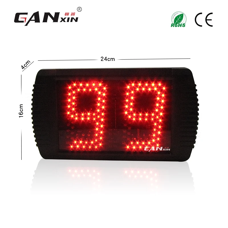 High quality Remote Control Semi-Outdoor Aluminium 5 Inch 2-digit LED Shot Clock Counter with Countdown/Count Up Functions