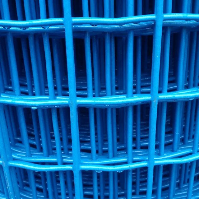 2'x4' PVC coated Euro Fence Welded wire mesh rolls used as garden decorative security fencing