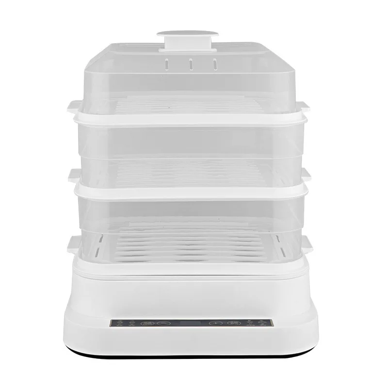 34L Electric steamer household multi-functional electric food steamer stainless steel intelligent three-layer electric steam coo