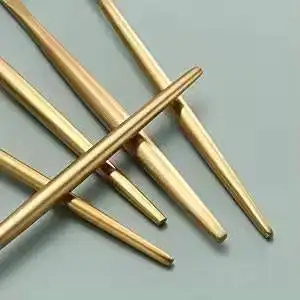 Hotel Stainless Steel Gold Besteck Thick Handle Portuguese Spoon Fork And Knife Wedding Golden Flatware Cutlery Silverware Set