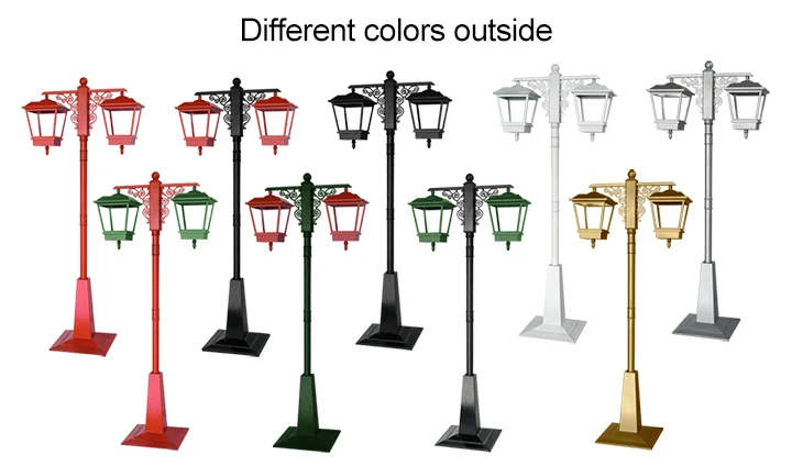 Classic Vertical laternen mit schnee Music led Christmas street lamp snow