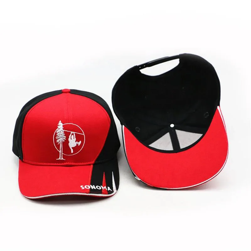 New stitching 100% cotton embroidered logo sandwich brim baseball cap  Snapback Cap hats