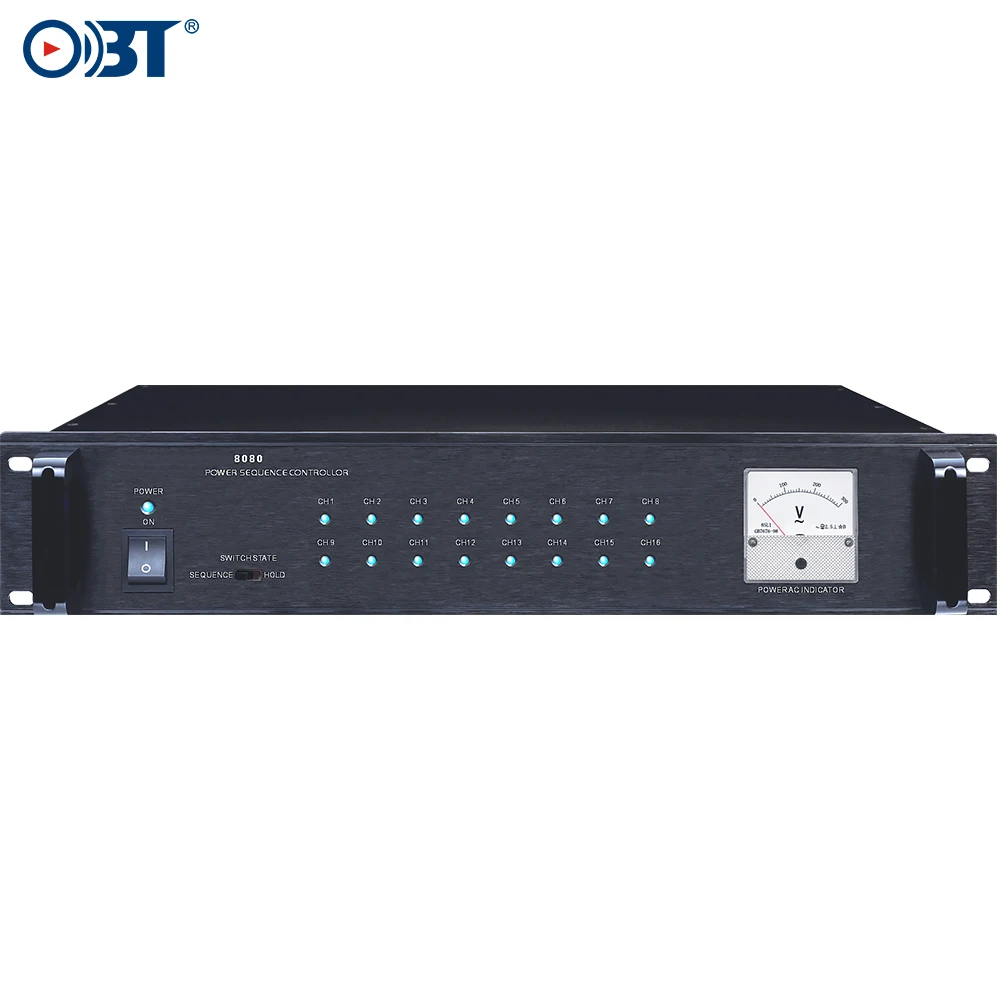 OBT-8080 Pa System Peripheral Device Power Timing Sequence Controller With 24v Fire Signal Input Controller