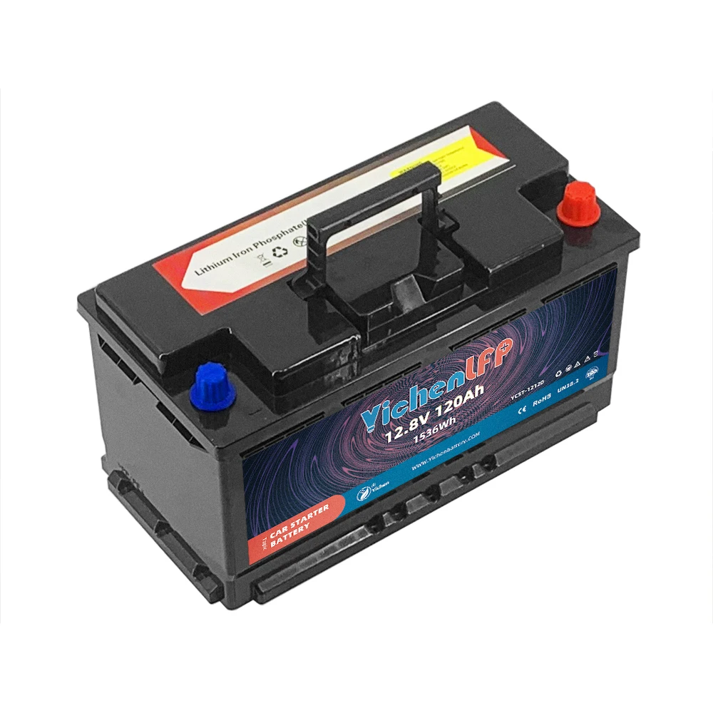 High Charge and Discharge Powerful 12V 90Ah 100Ah 120Ah LiFePO4 Car Start Battery for Solar Storage