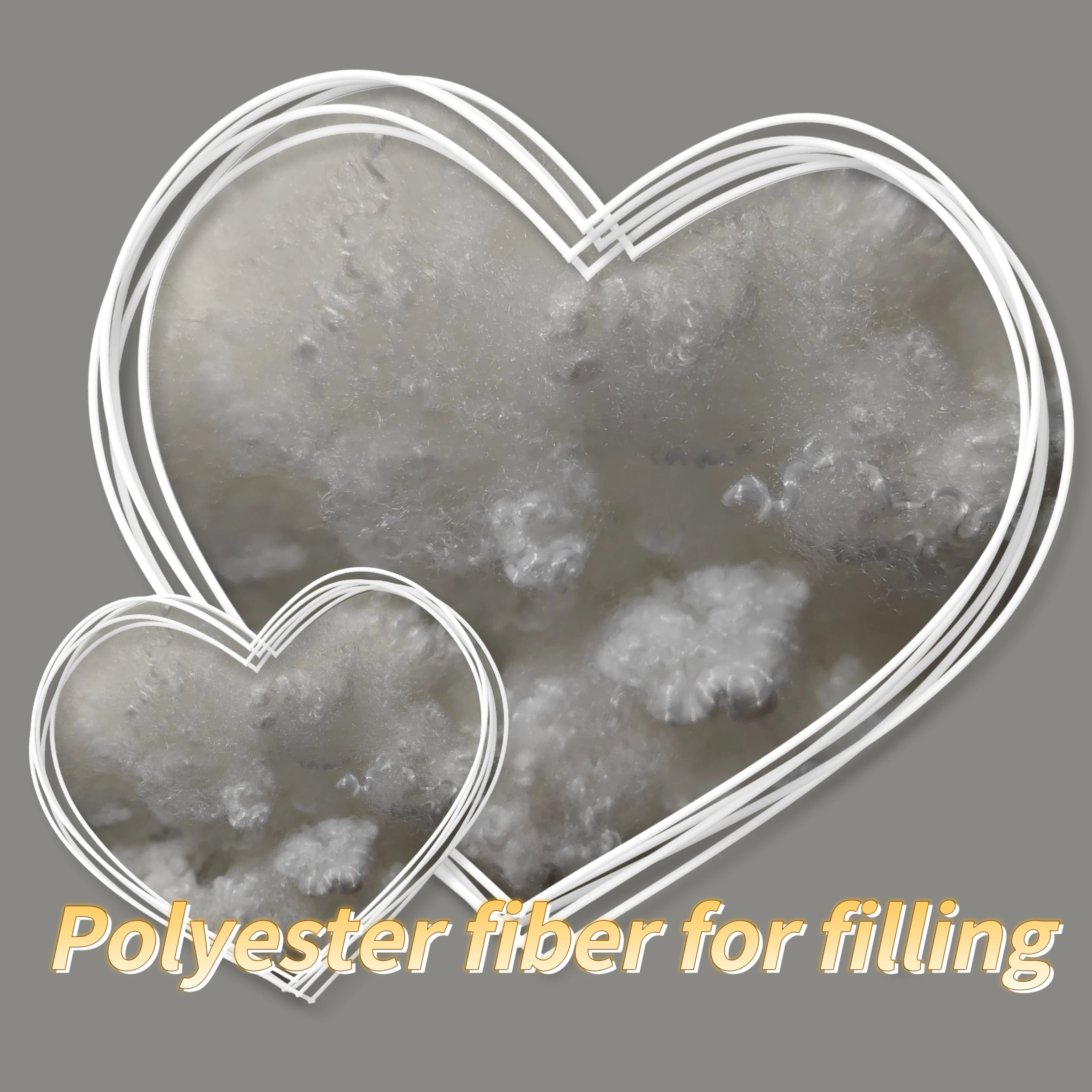 GRS Hollow conjugated staples fiber polyest recycled HCS 7D*64MM polyester staple fiber for filling pillows