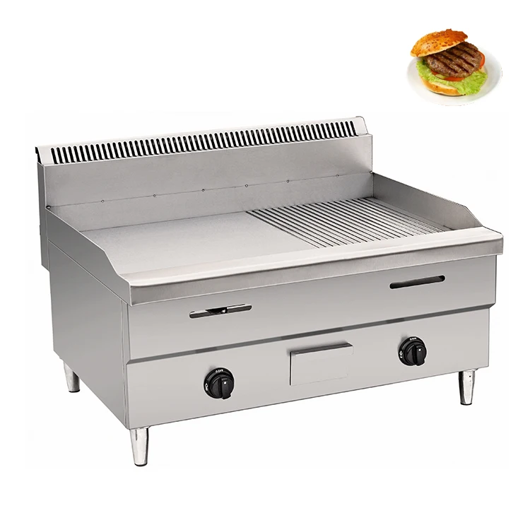 Woomaster Factory Directly Sale Commercial Burger Gas Flat Plate Griddle Grill for Restaurant