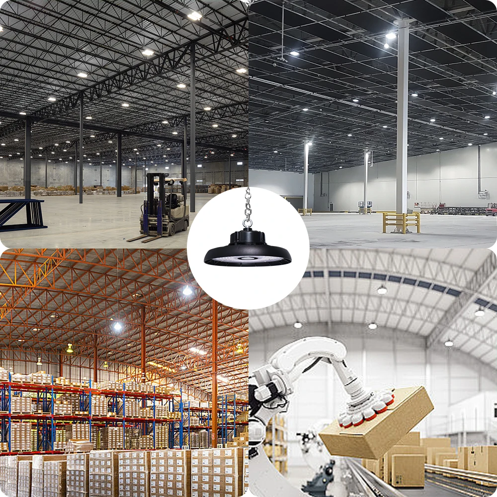 KCD High Efficiency High Lumen Saving Energy UFO Warehouse Supermarket Industrial 150 Watt Aluminum Reflector LED High Bay Light