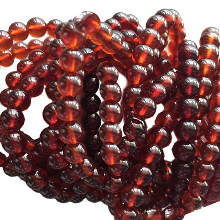 Natural Orange mandarin Garnet round beads bracelet jewellery