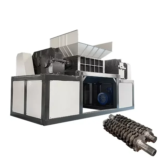 Cheap Price Waste Plastic Clothes Recycling Double Shaft Shredder / Cloth Leather Clothes Textile Fabric Shredder