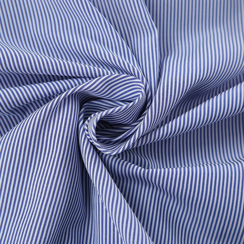 OOTN Casual Pockets Sexy Crop Tops Women 2024 Autumn Long Sleeve Office Lady Blue Shirts Blue Stripe Shirts For Women