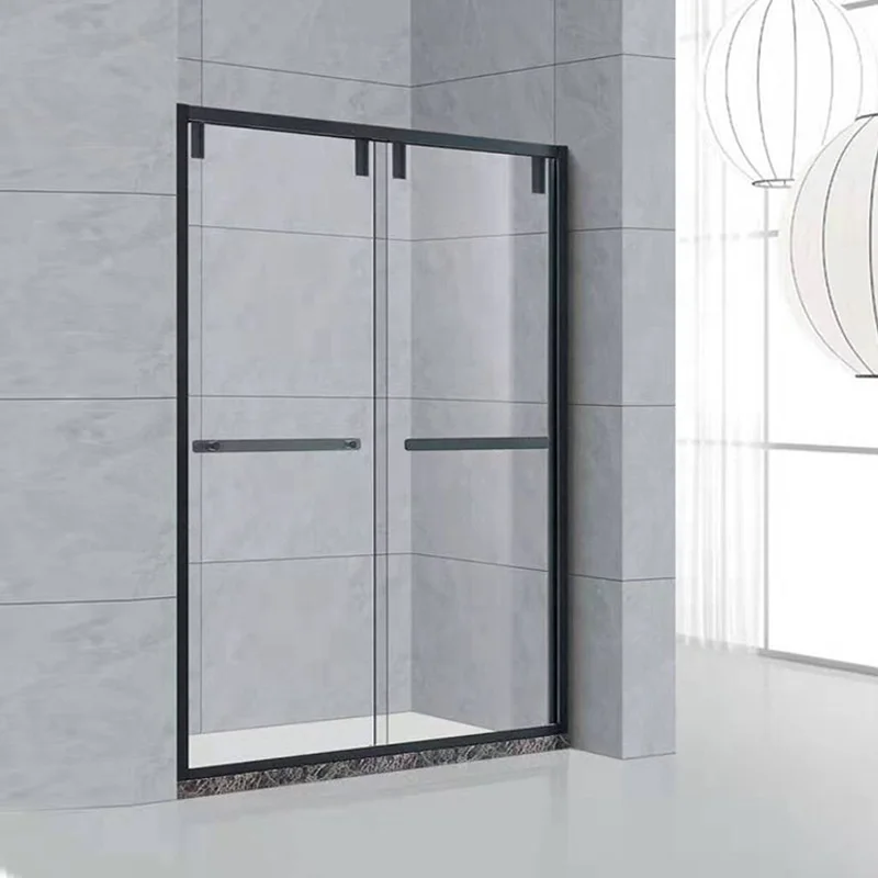 Modern Stainless Customized Frame Polished Hotel Home Bathroom Glass Shower Sliding Door