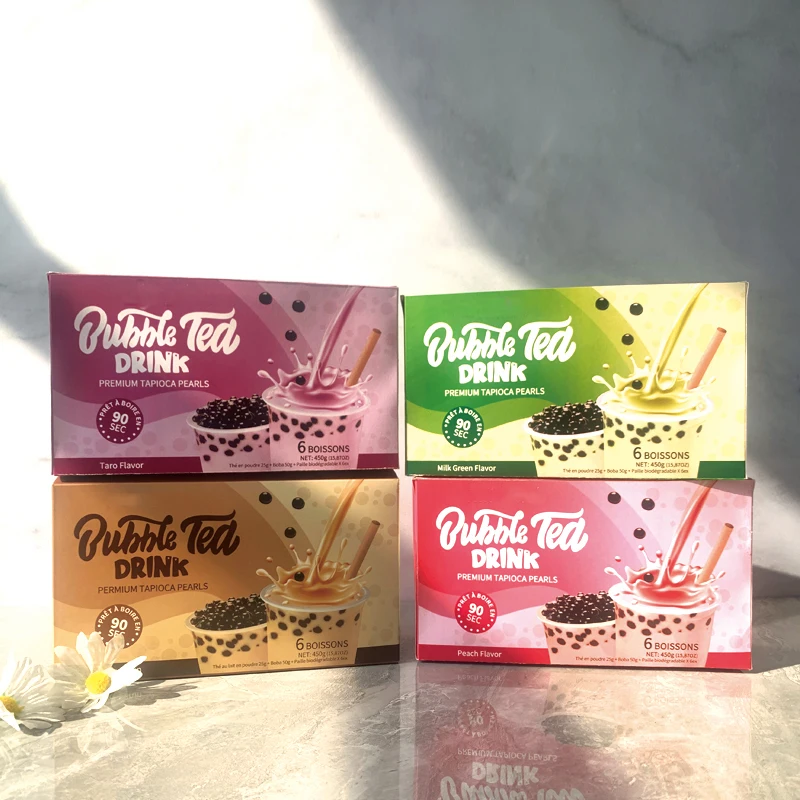 Brown Sugar Flavor Bubble Tea Drink Instant Boba Milk Tea