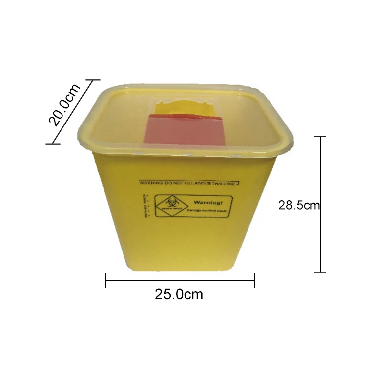 10L Sharps Container Biohazard Needle Disposal Box Disposal Medical Sharp Containers