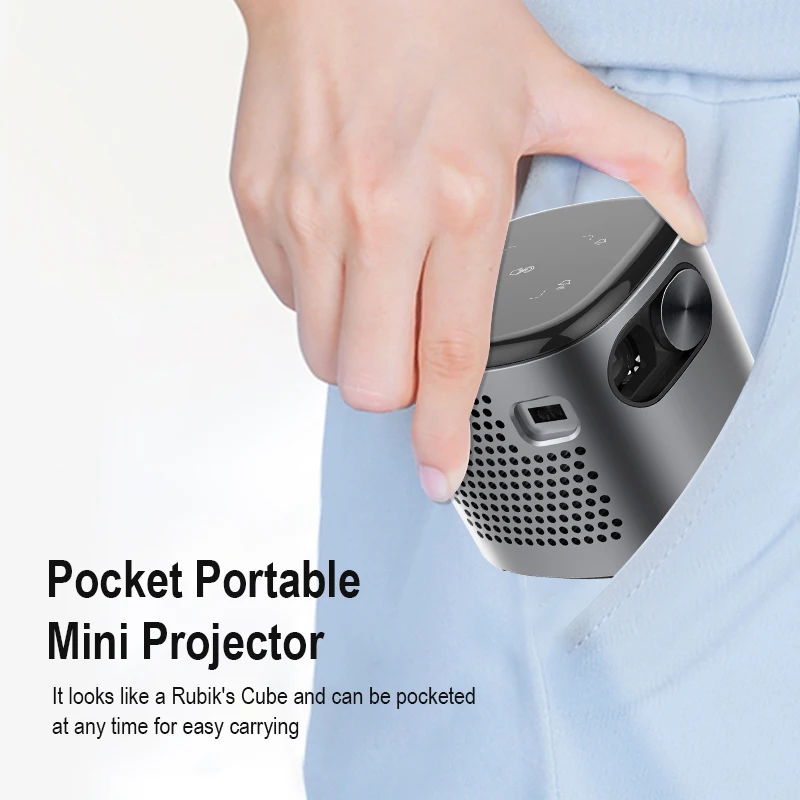 Dlp домашний кинотеатр вне фильма Wifi мини куб умный компактный 4K портативный проектор Android 7,12 проектор с приложениями
