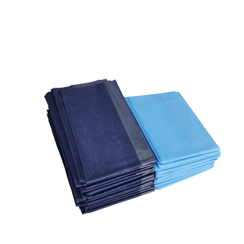 blue disposable massage bed sheet 45 gsm pp pe non woven fabric
