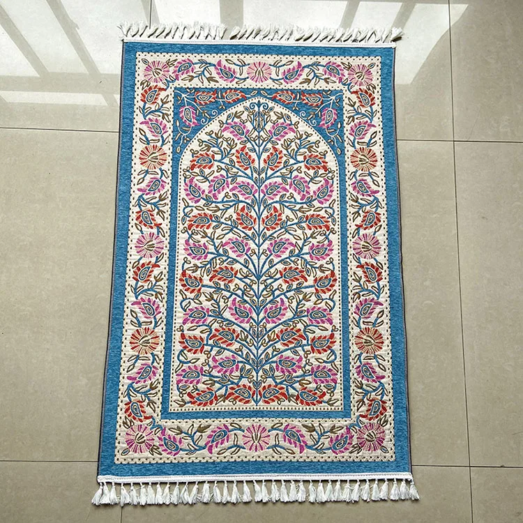 Большой исламский мягкий бархатный коврик Рамадан подарок толстые мусульманские молитвенные коврики с молитвенными бусинами уникальное украшение для женщин мужчин детей