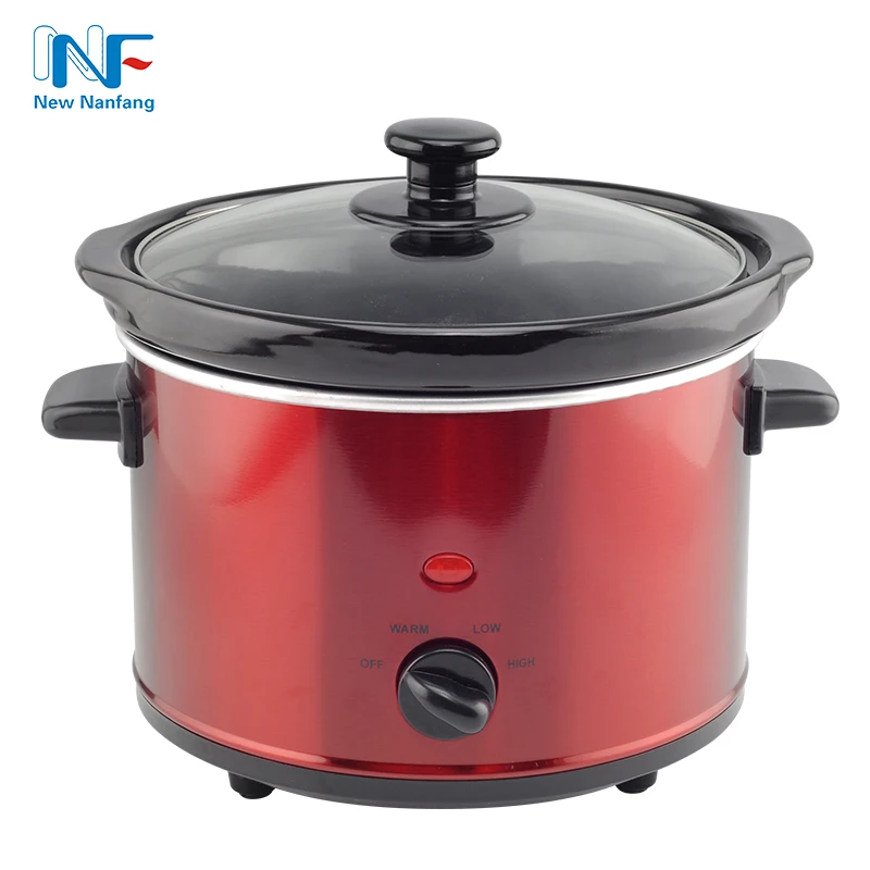 2021 New 2.5 Litre Sear And Stew Crockpot Mini 2.7 Quart Round Manual Slow Cooker