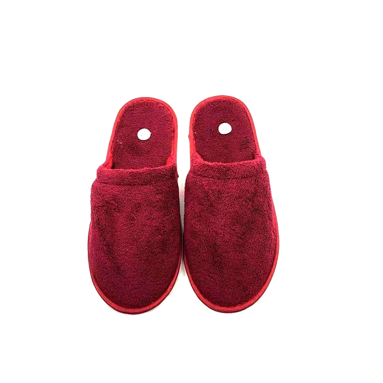 High Quality Luxury Star Coral Fleece Anti Slip EVA Sole Indoor Bathroom Slippers for Hotel Spa