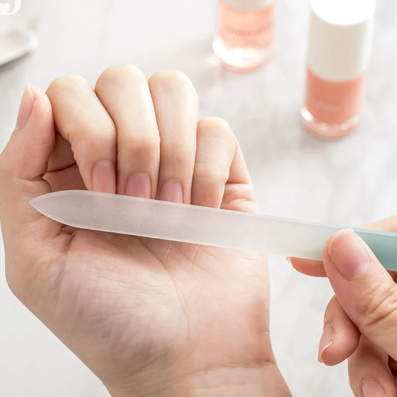  Двухсторонний инструмент для полировки ногтей на заказ мягкий сенсорный стеклянный 180 зернистый пилка