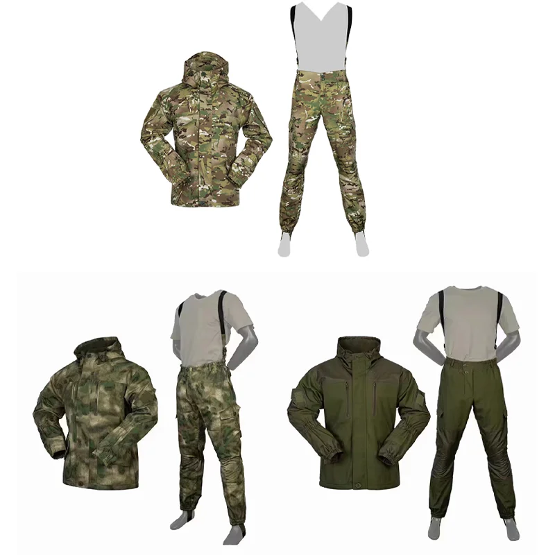SIVI Outdoor Camouflage Russian Waterproof Winter Wind Tactical Wear Hunting Clothes Combat Set GORKA Uniform Suit